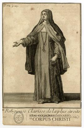 Religieuse clarisse de la plus etroite observance en Italie