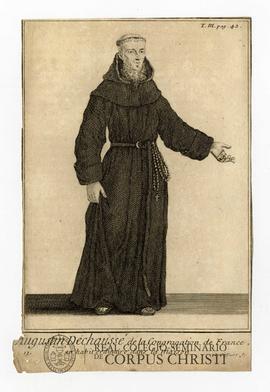 Augustin dechausse de la congregation de France en habit ordinaire dans la maison