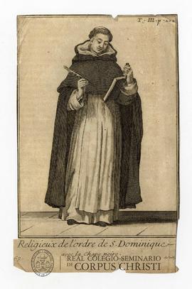 Religieux de l'ordre de S. Dominique avec la chape noire