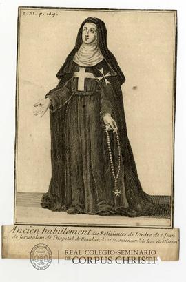 Ancien habillement des religieuses de l'ordre de S. Jean de Jerusalem de l'Hopital de Beaulieu